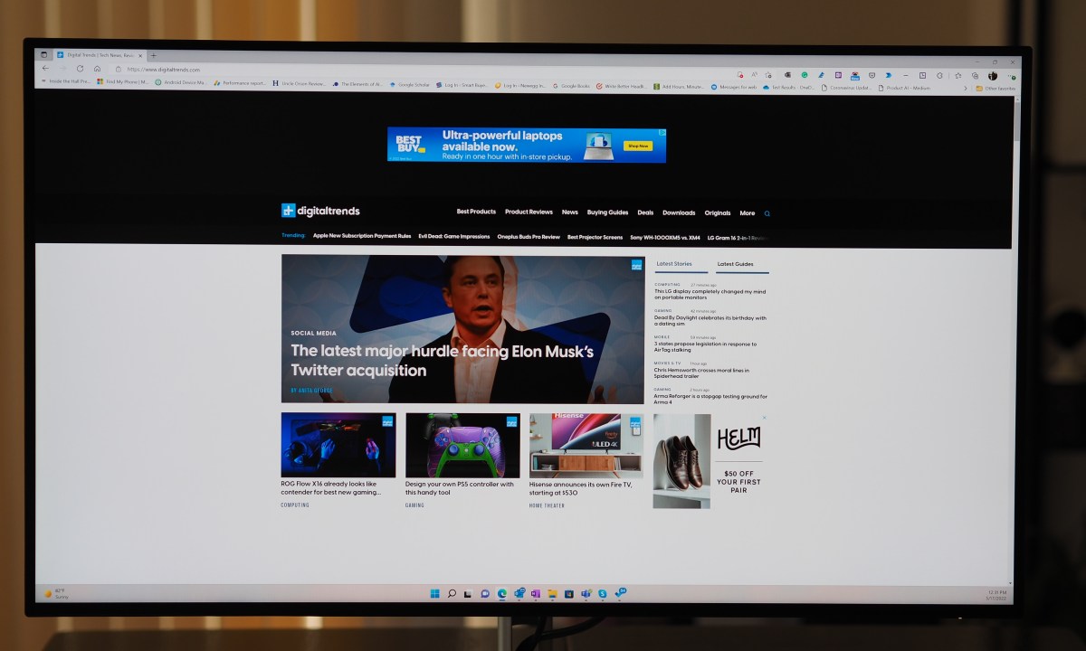 Dell UltraSharp 32 4K USB-C Hub Monitor showing display quality.