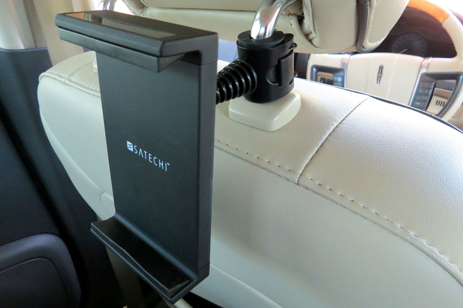 hands on satechi car mounts and accessories universal headrest tablet mount bracket