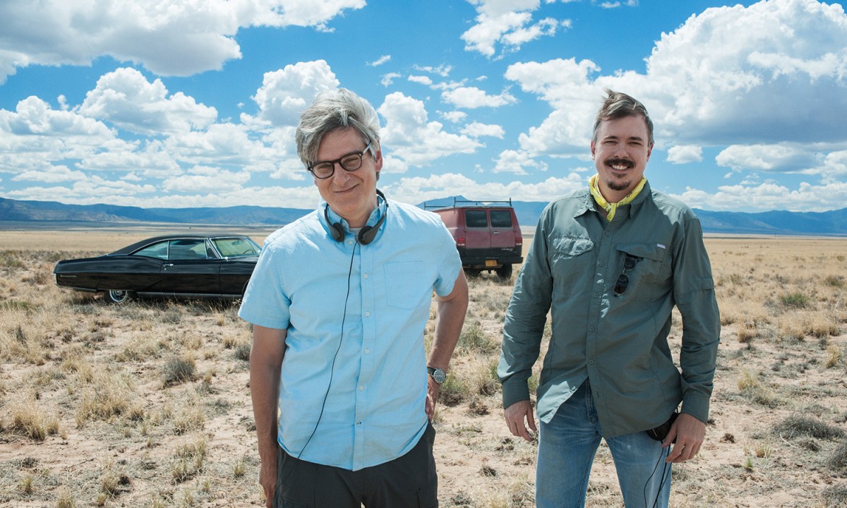 Vince Gilligan and Peter Gould in the desert.