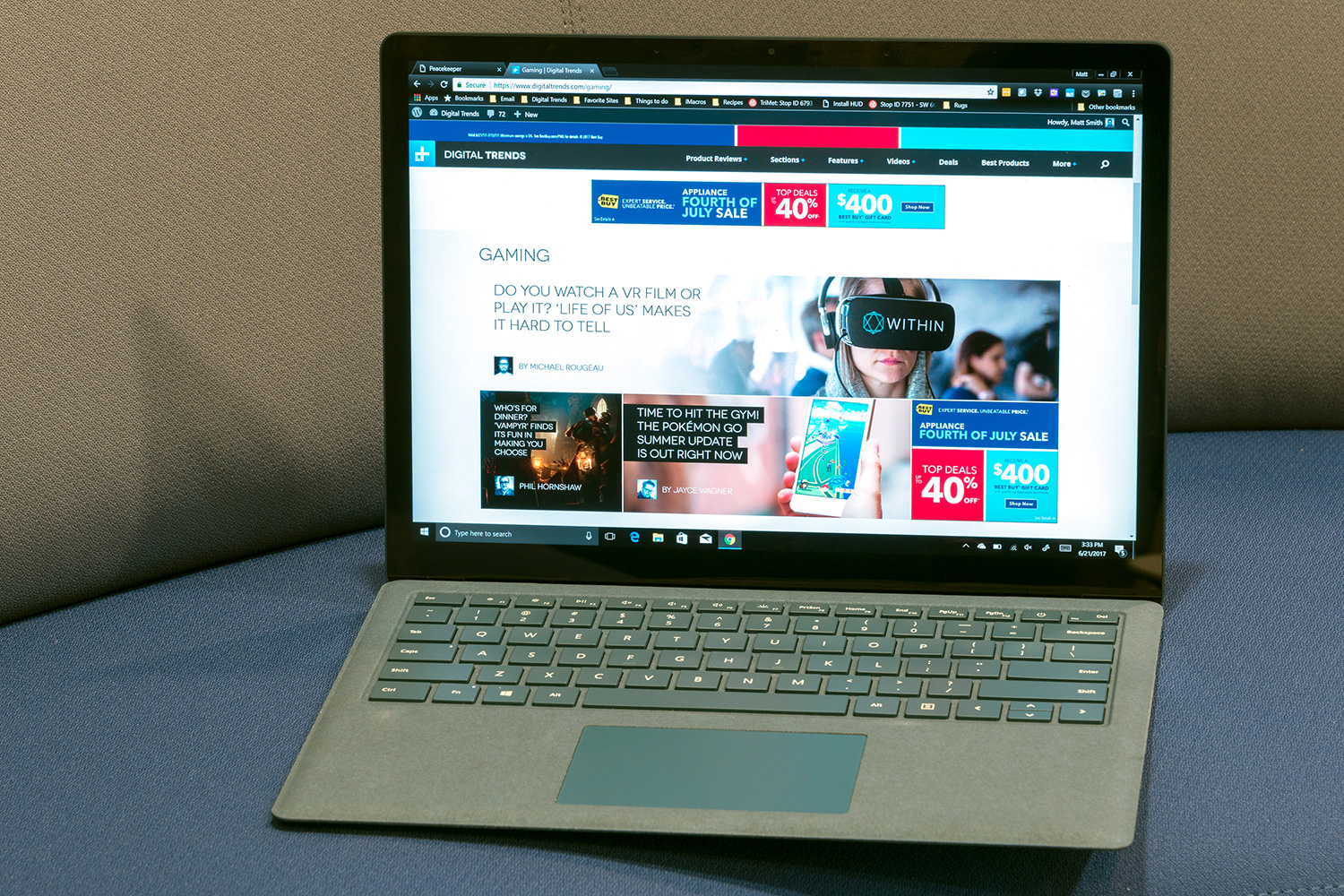 Microsoft Surface Laptop screen