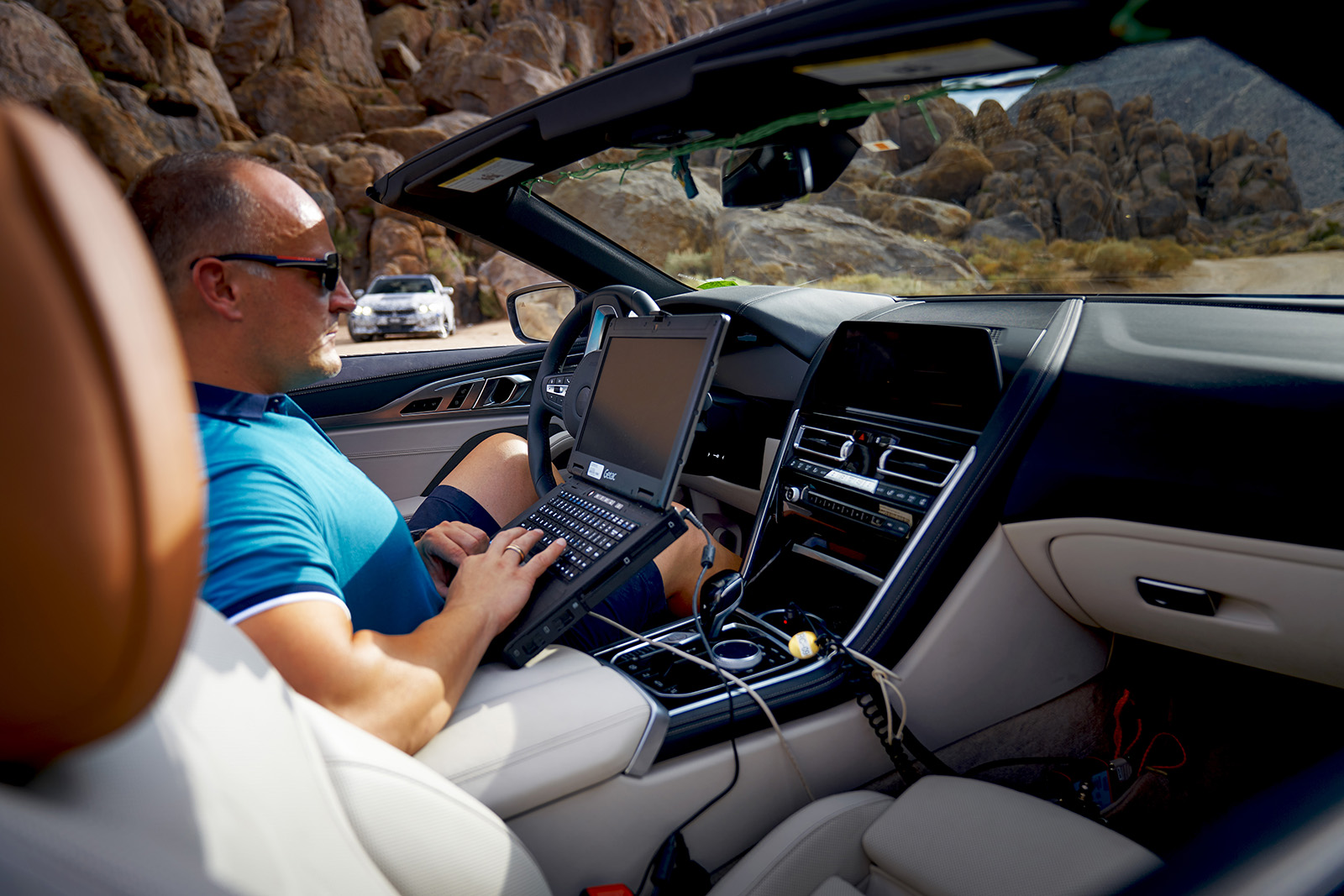 bmws tests its latest 8 series convertibles prototype in death valley bmw convertible testing  5