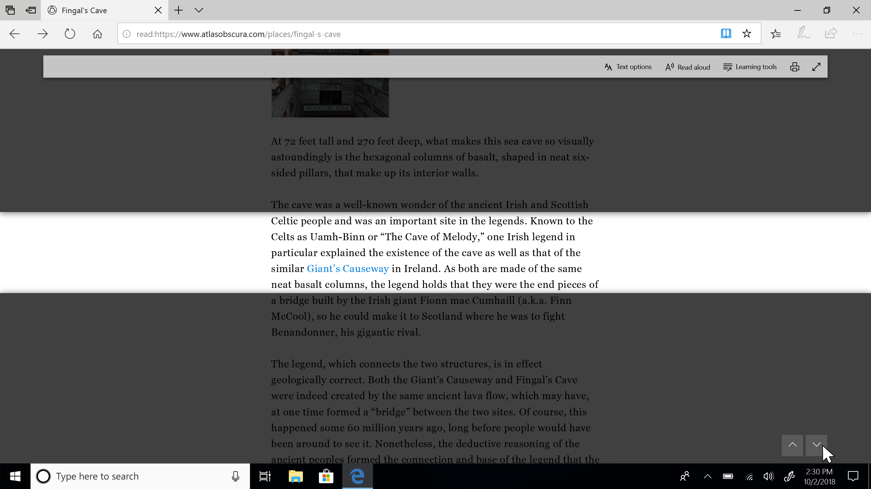 new features windows 10 october 2018 update laptop ms edge learningtools webreading 16x9 en us