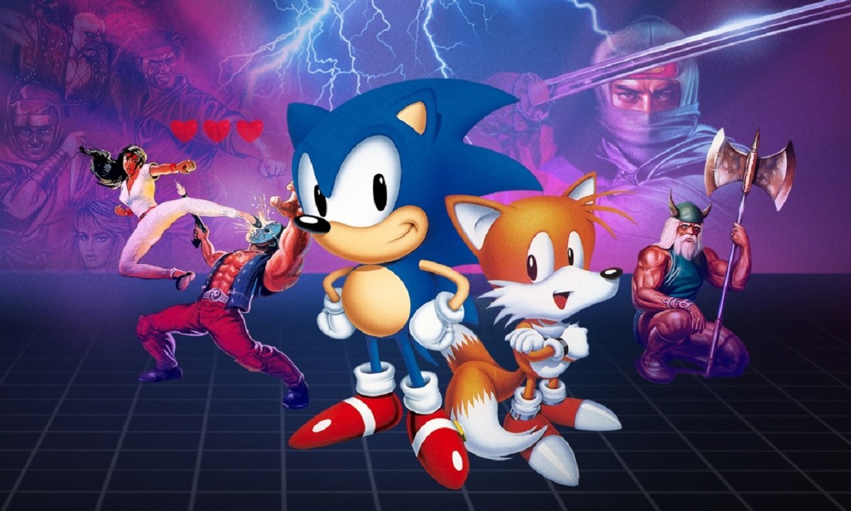 Sega mascots pose together in an ad.