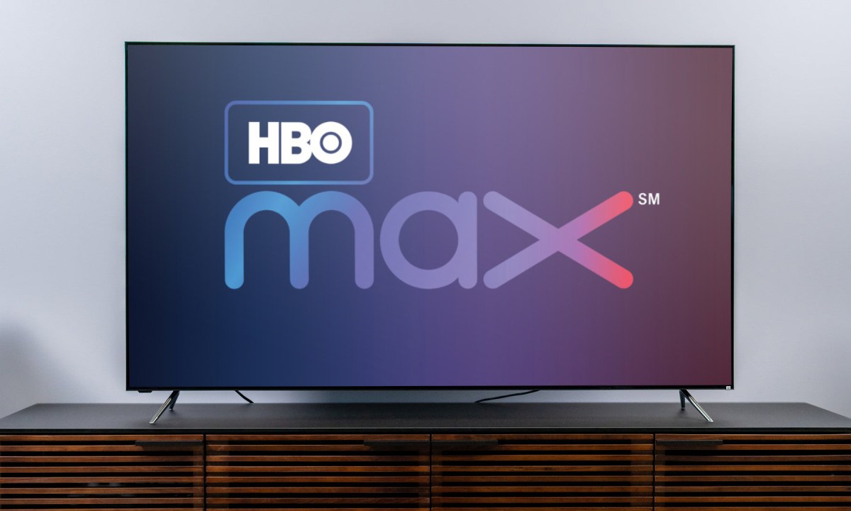 HBO Max logo on a tv screen.