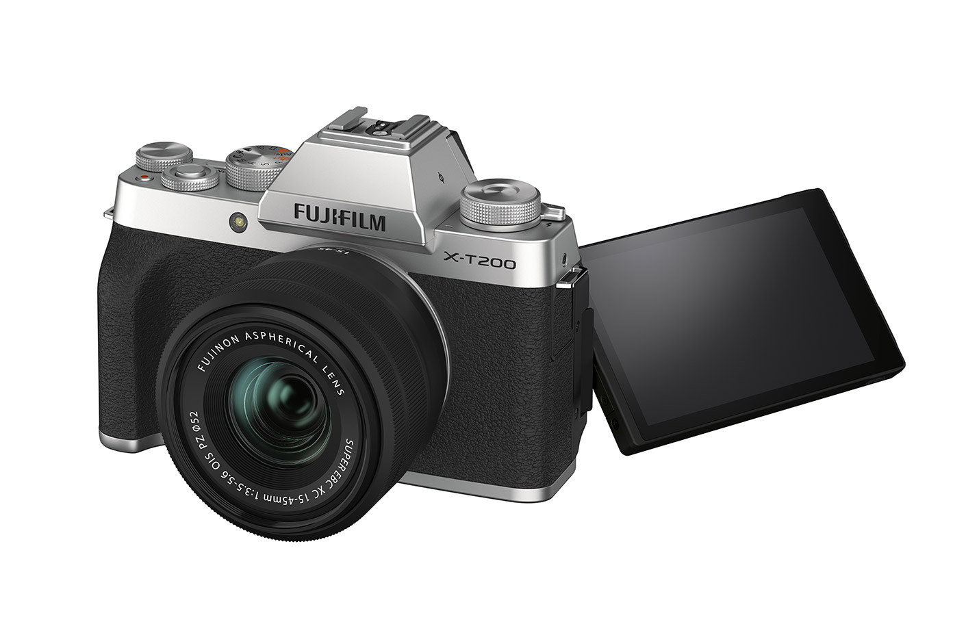 fujifilm x t200 xc 35mm news silver vari angle screen on white
