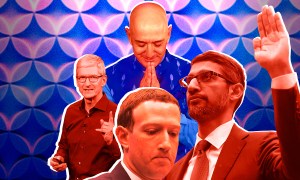 Styled Graphic featuring Tim Cook, Jeff Bezos, Mark Zuckerberg, Sundar Pichai