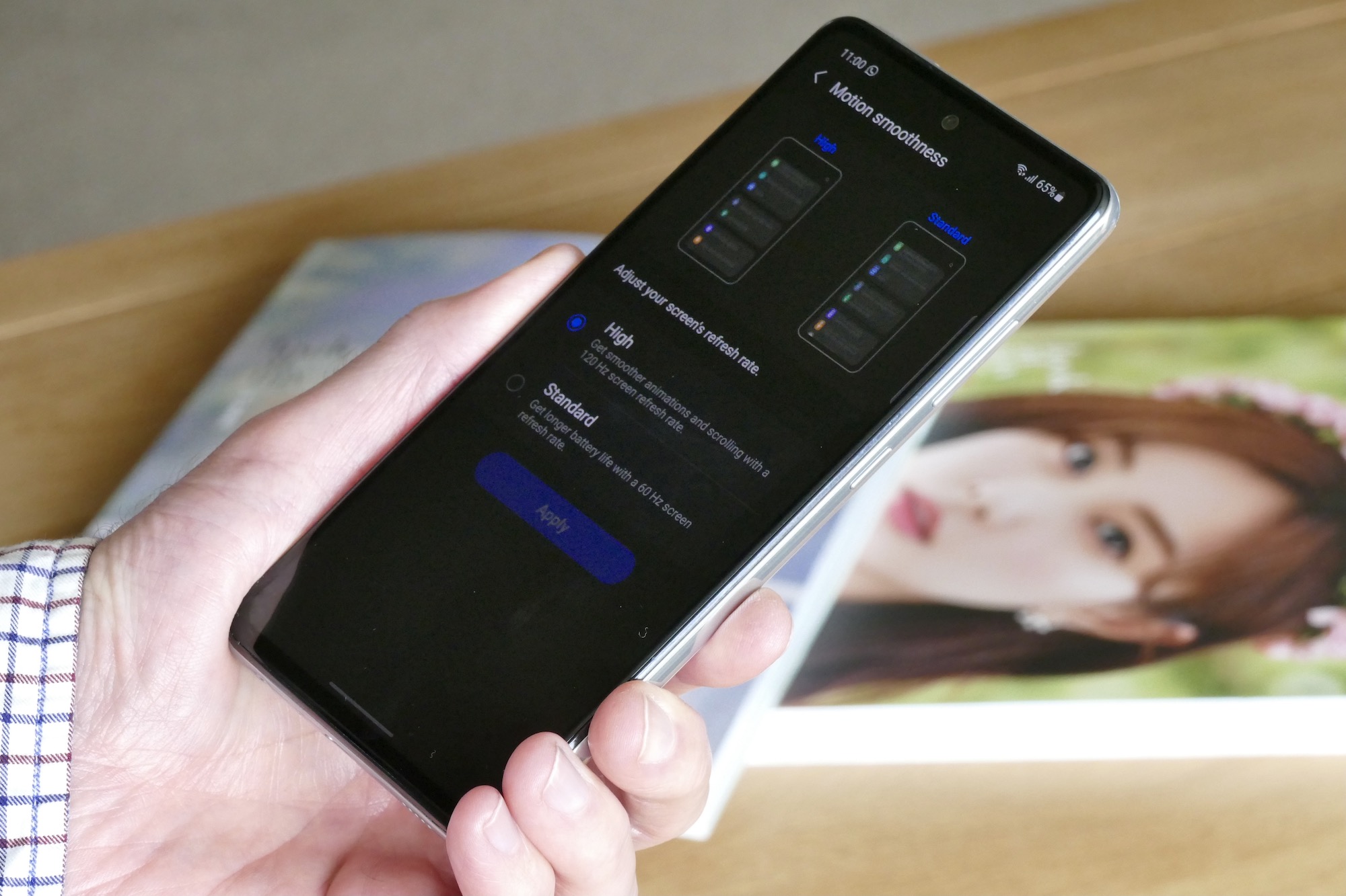 Samsung Galaxy A52 5G Refresh Rate.