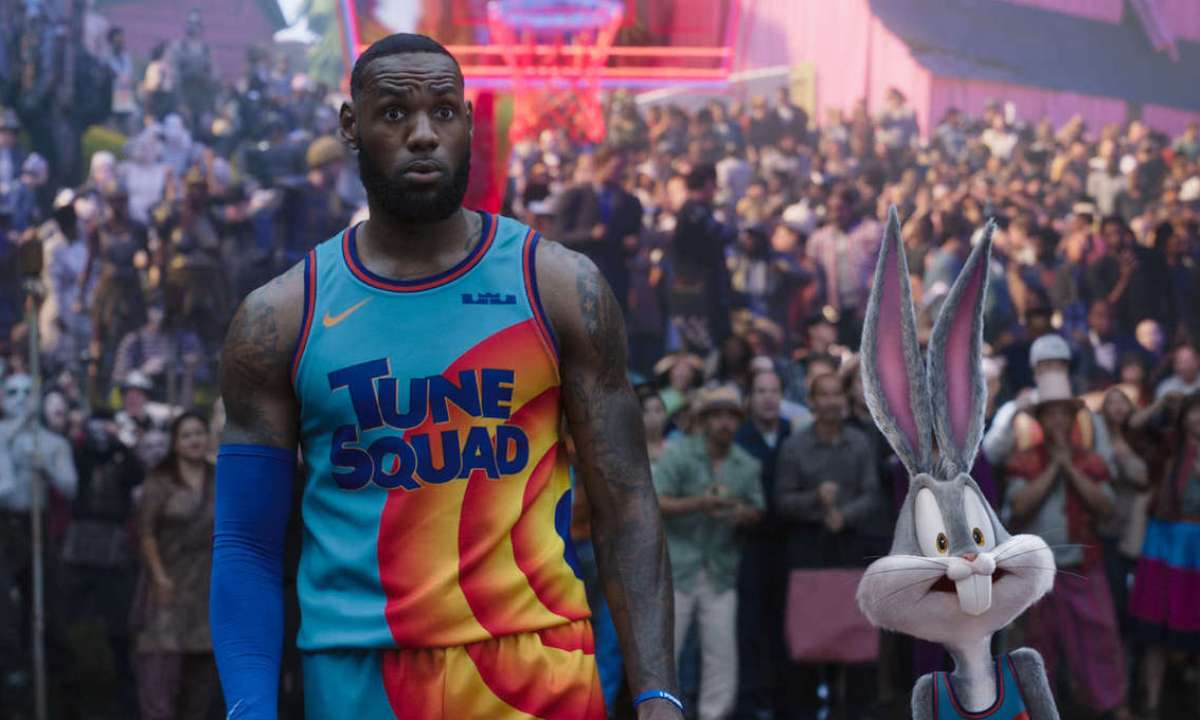 LeBron James and Bugs Bunny in Space Jam: A New Legacy.