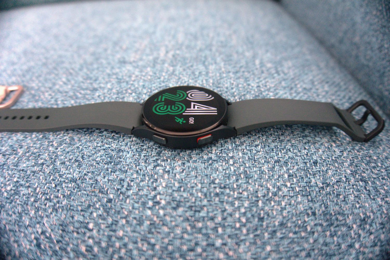 Watch 4 close up with side buttons.