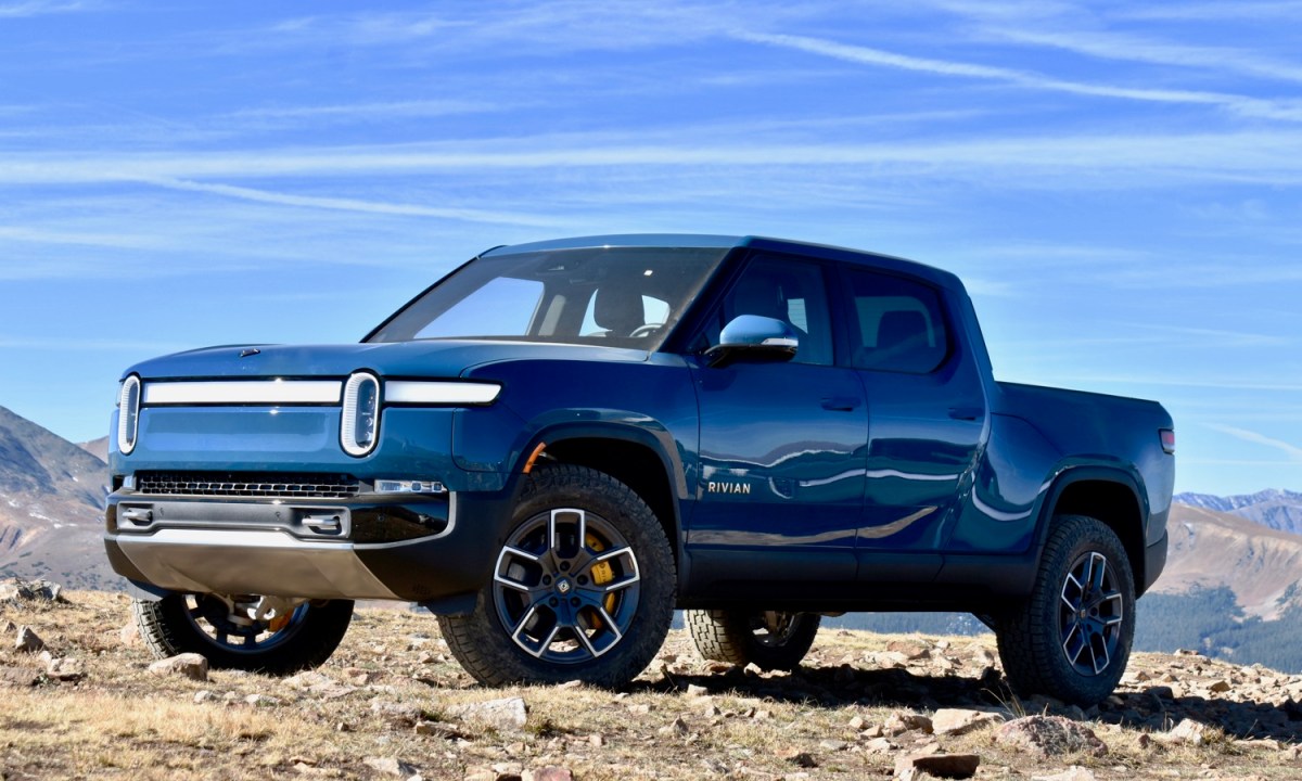 Blue Rivian R1T