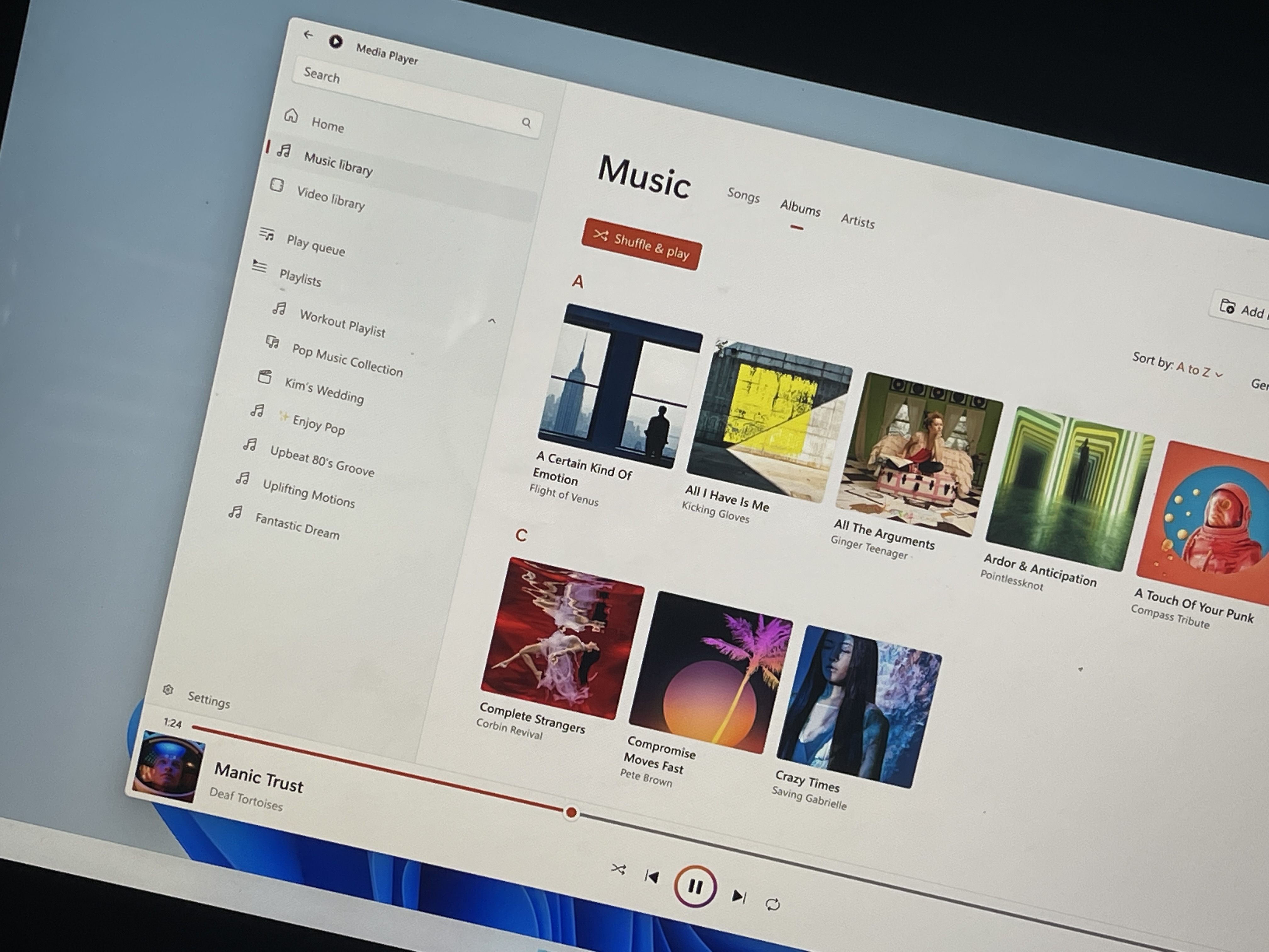 Media Player inside Windows 11.