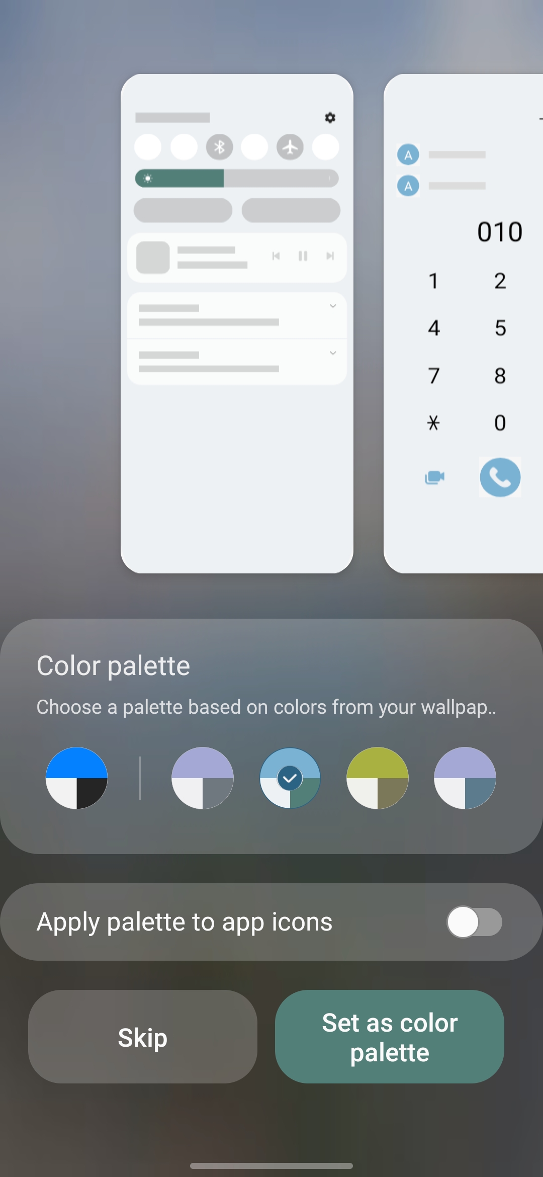 This is a screenshot of the Samsung Galaxy S21 FE color selector.