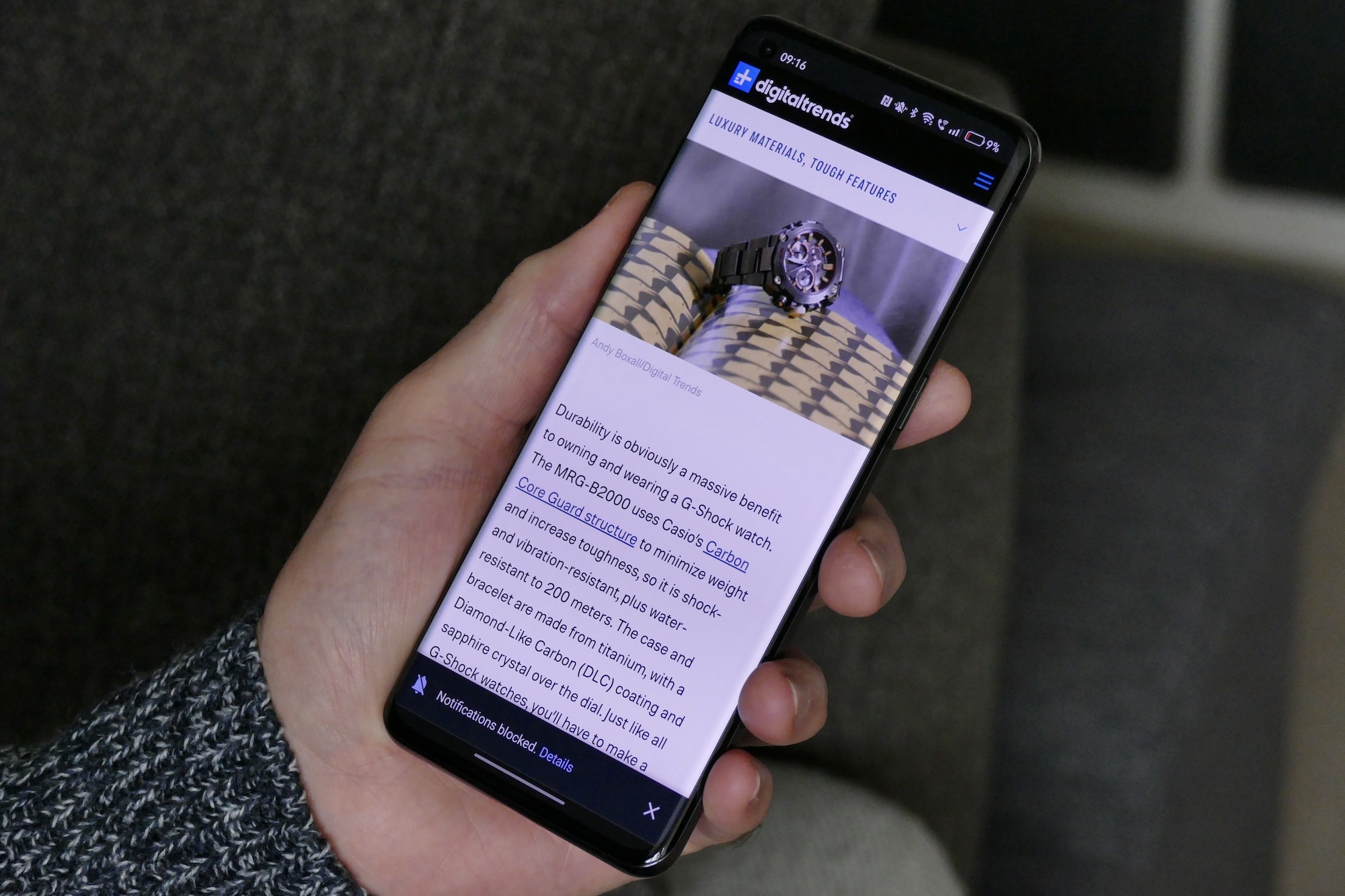 Oppo Find X5 Pro web browser mode.