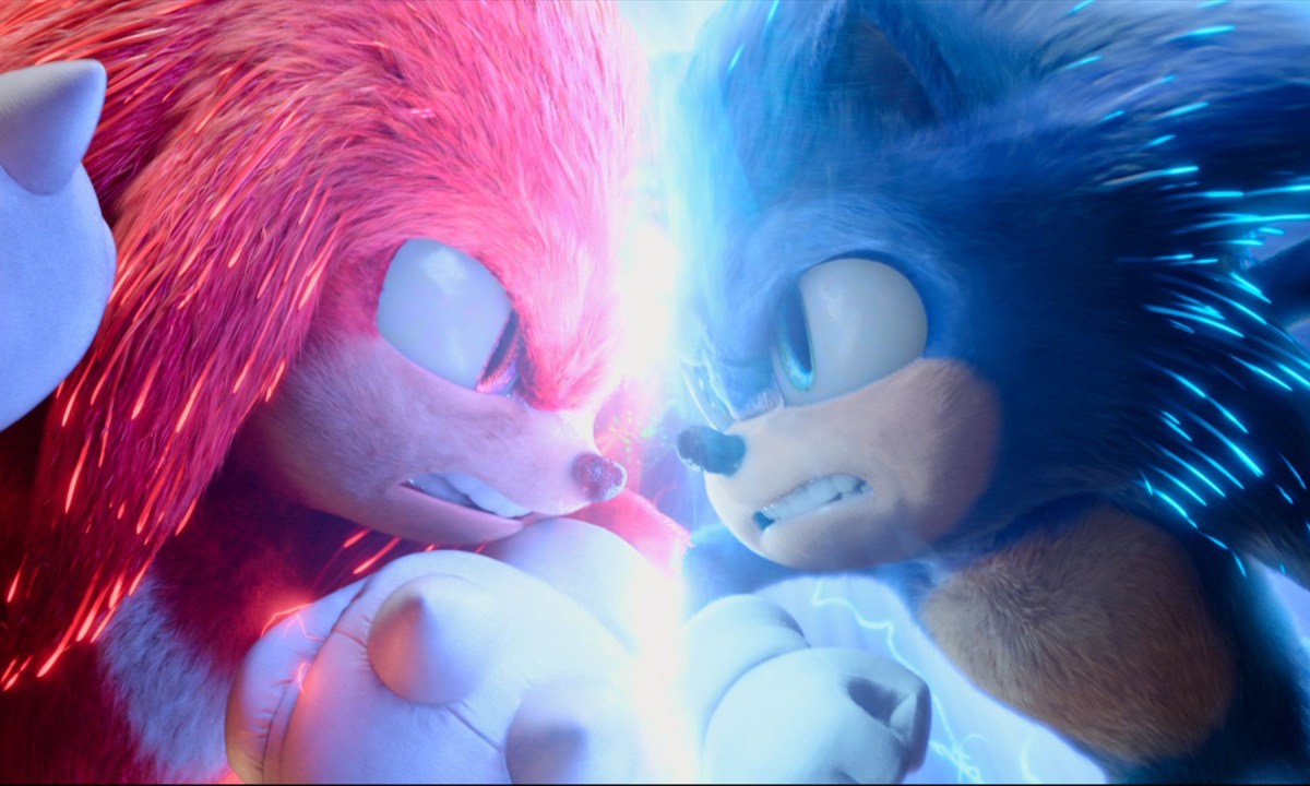 Sonic and Knuckles clash in Sonic the Hedgehog 2.