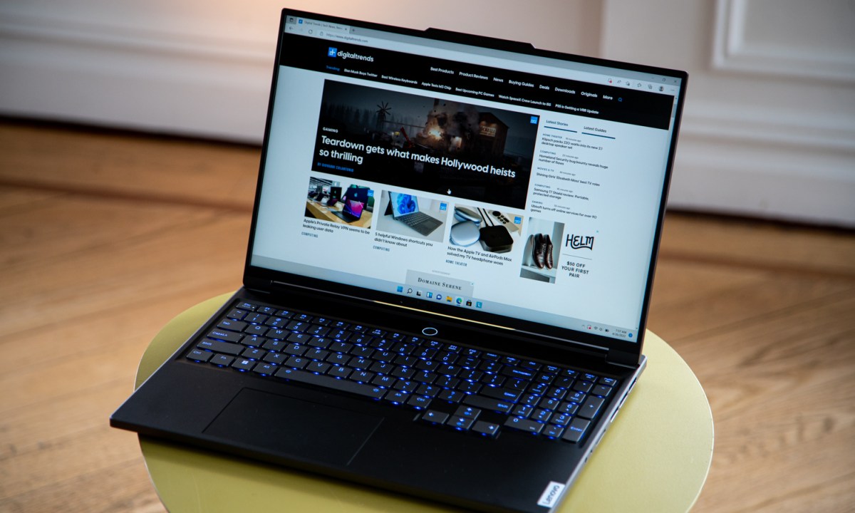 Lenovo Legion Slim 7i sitting on a table.