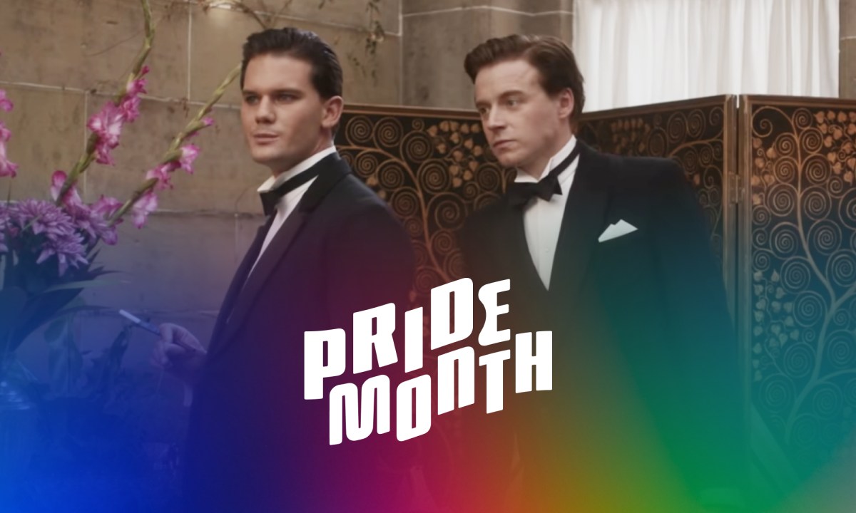 Jeremy Irvine stands next to Jack Lowden in Benediction.