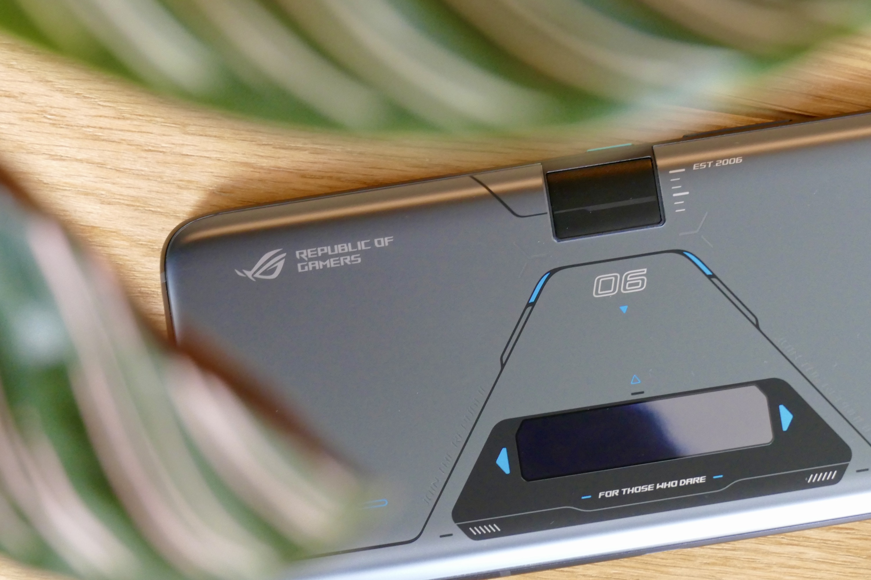 The back of the Asus ROG Phone 6D Ultimate.