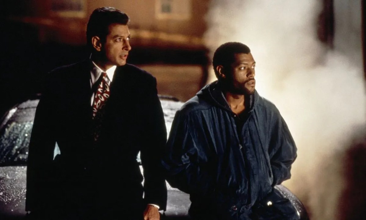 Jeff Goldblum and Laurence Fishburne in Deep Cover (1992)