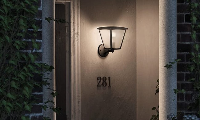 Philips Hue Inara beside door.