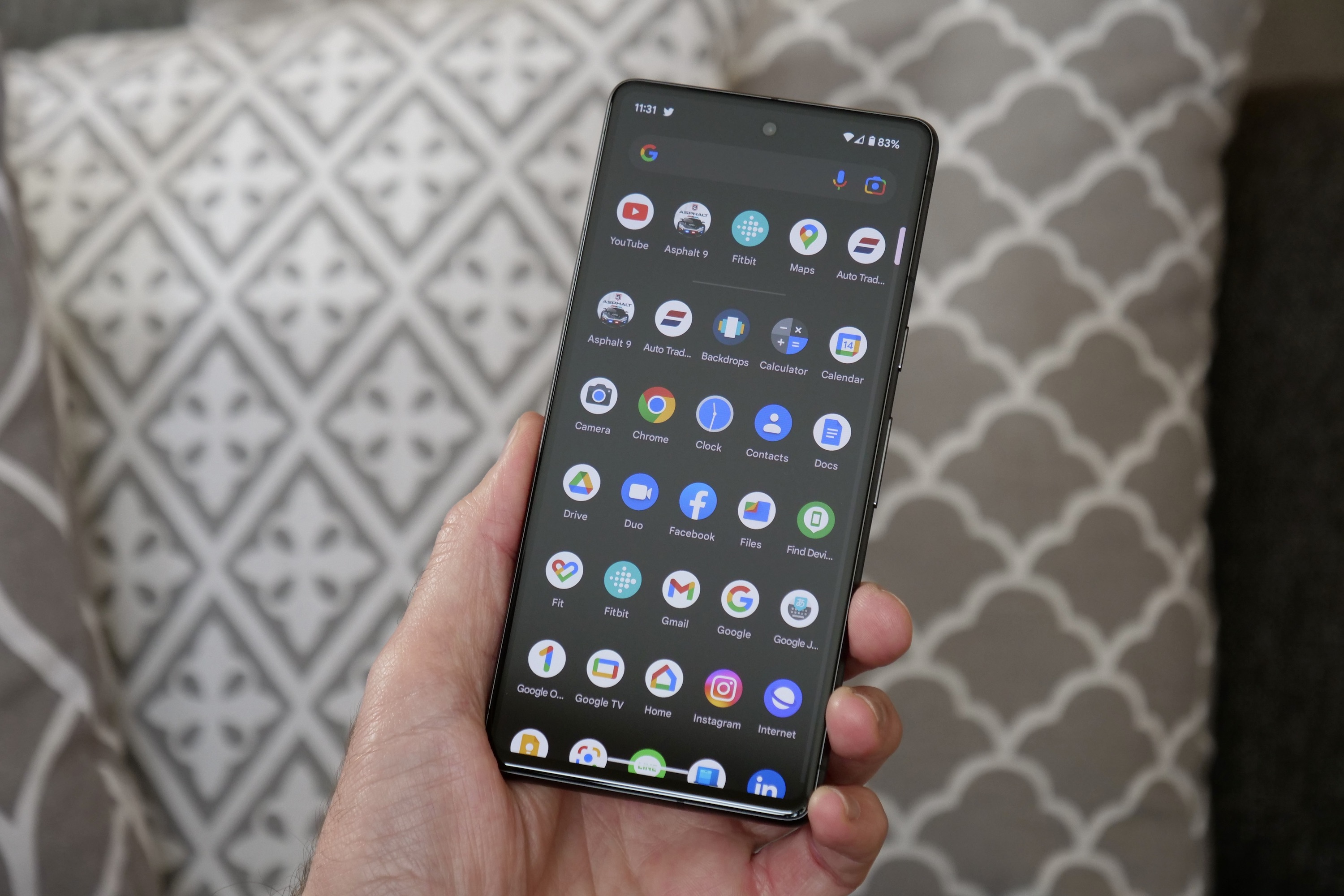 Apps screen on the Google Pixel 7.