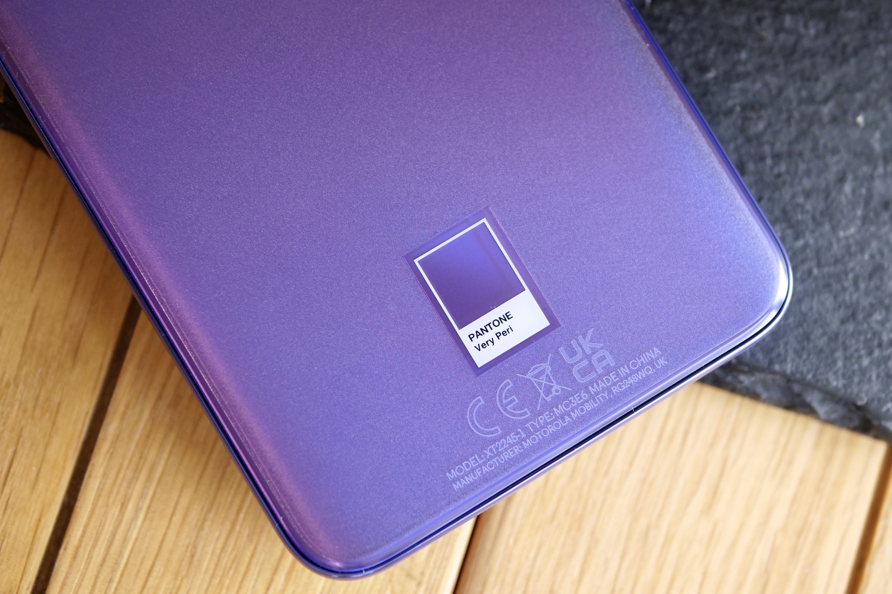 The Motorola Edge 30 Neo's Pantone logo.