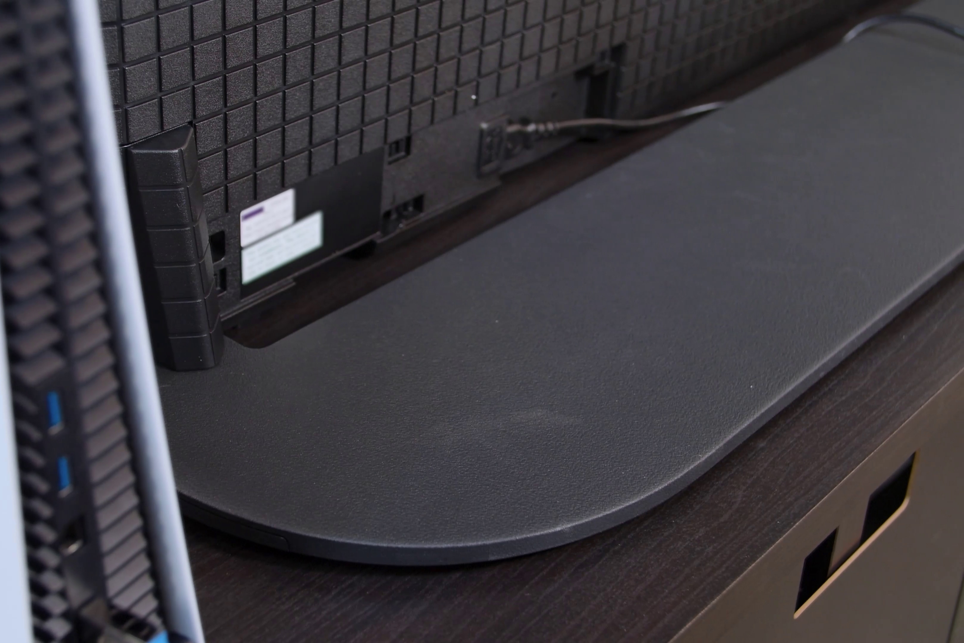 Sony's A95K stand is reversible stout and runs the entire length of the TV