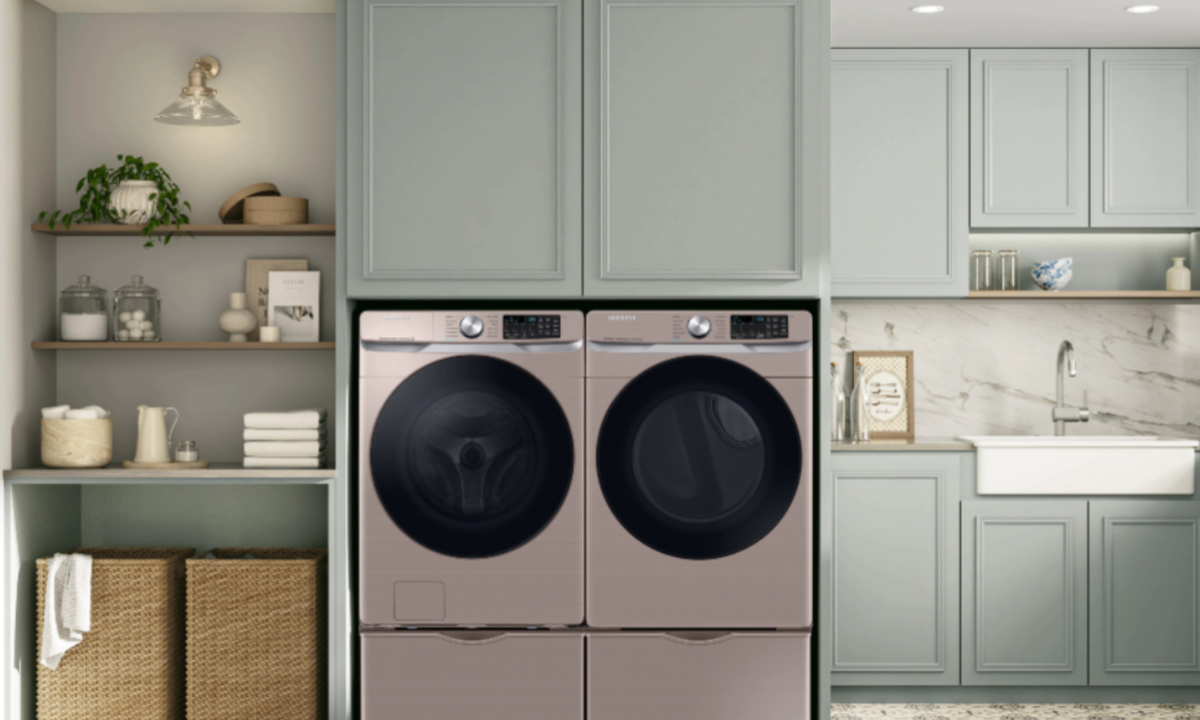 Samsung Washer and Dryer in a house.