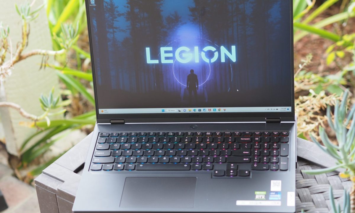 Lenovo Legion Pro 7i front view showing display and keyboard deck.