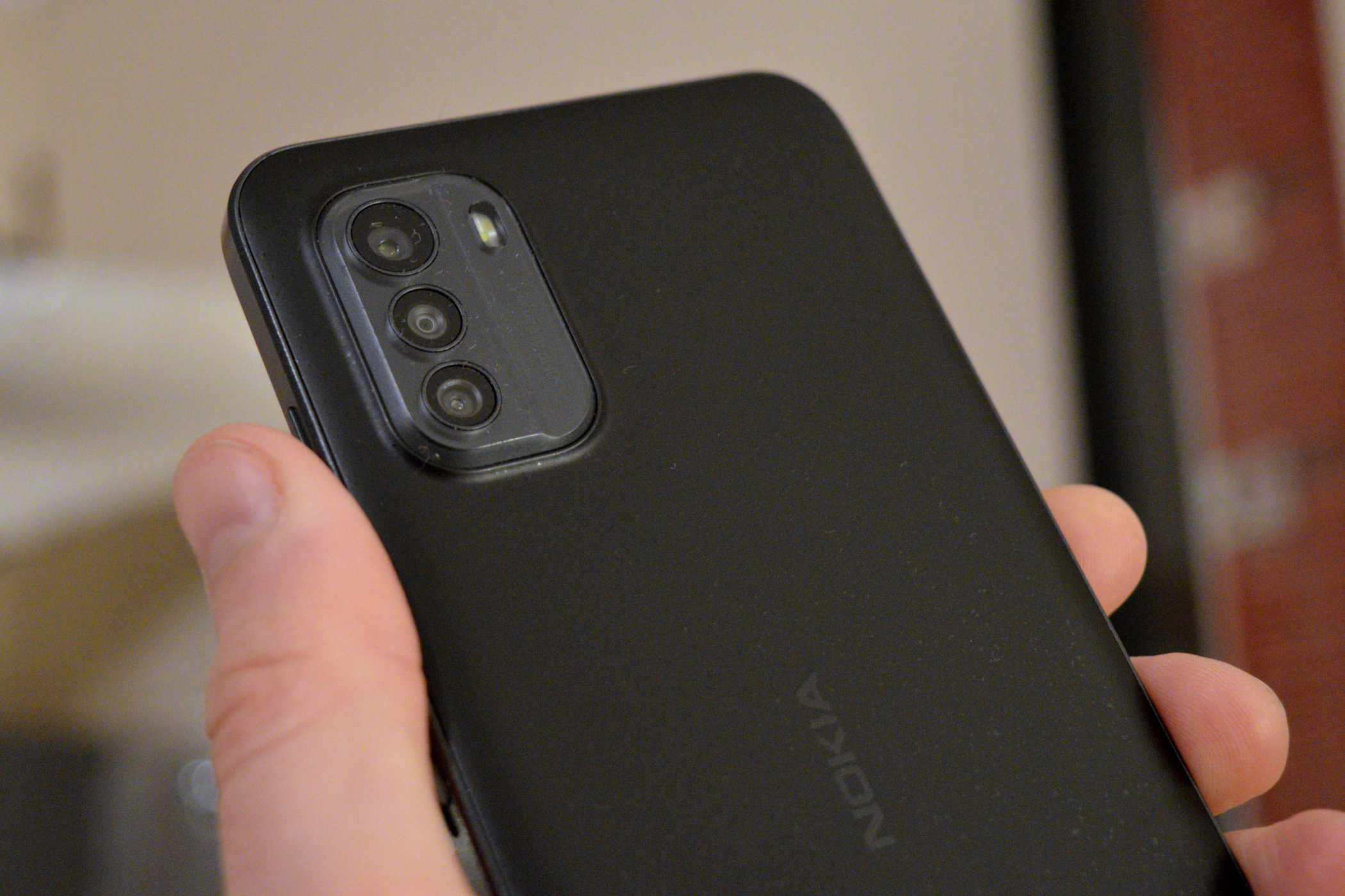 The camera lenses on the Nokia G60 5G.