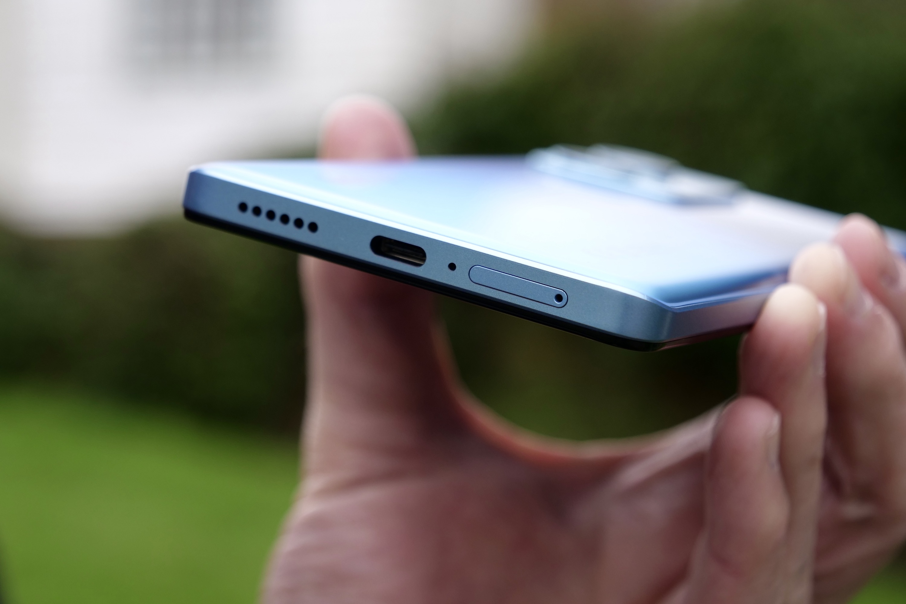 The Redmi Note 12 Pro+'s charging port.