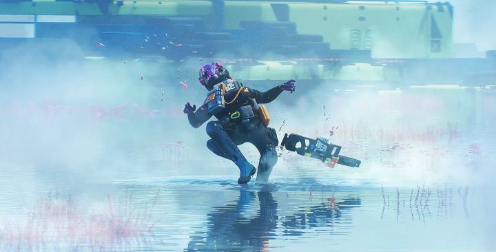 A Runner getting shot in Marathon.