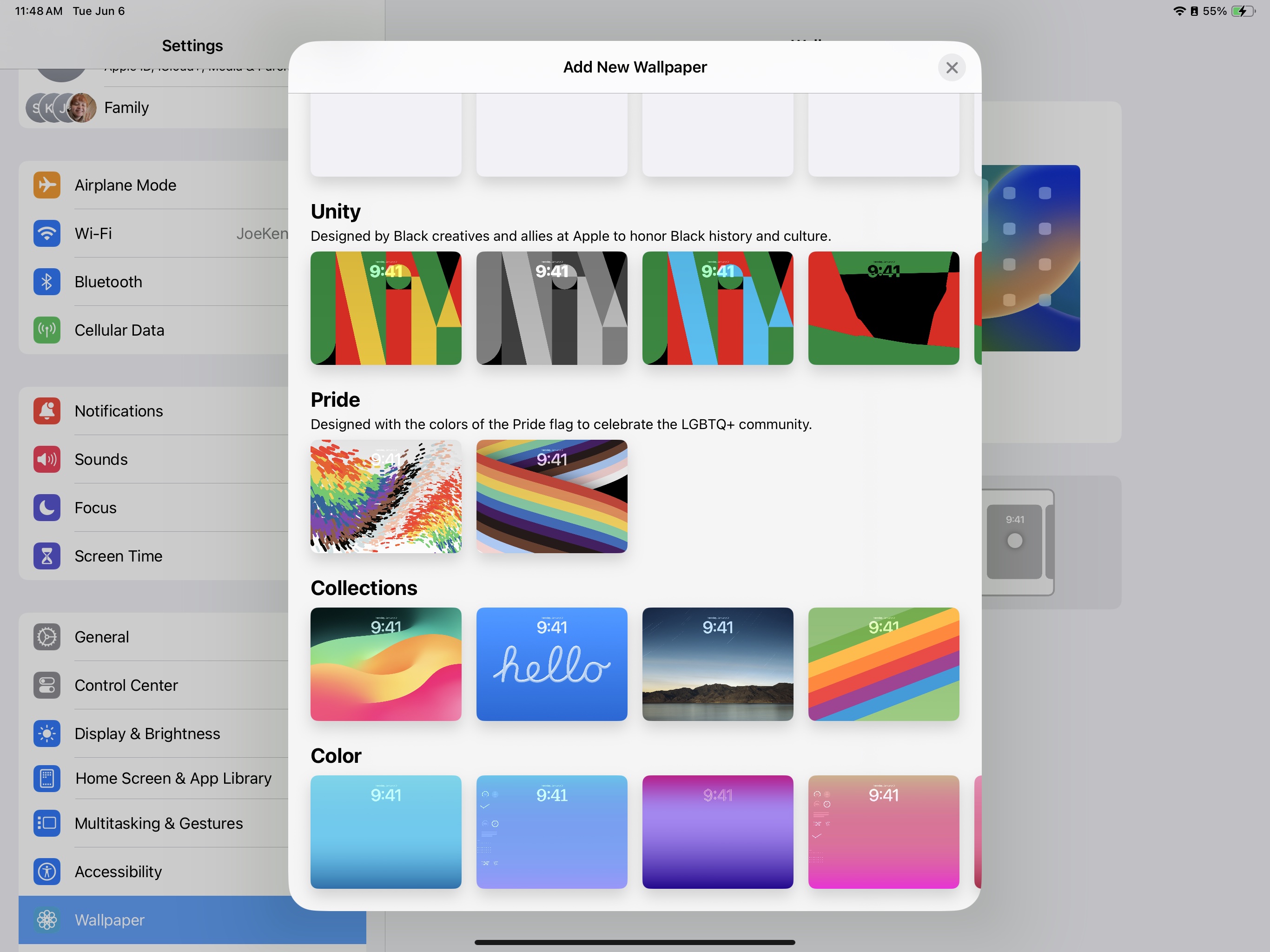 Adding the original iPad wallpaper in iPadOS 17.