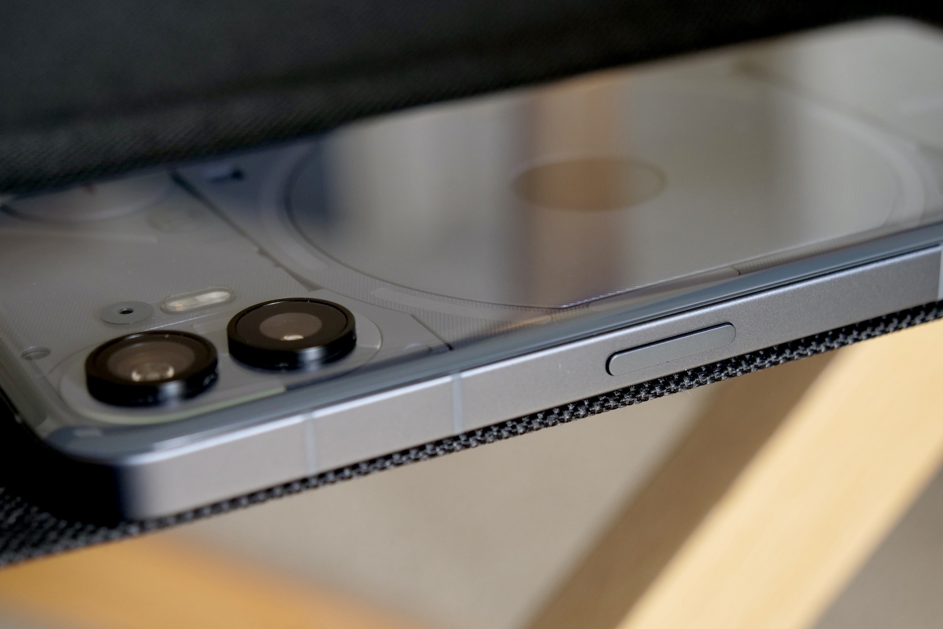 The Nothing Phone 2's power button.