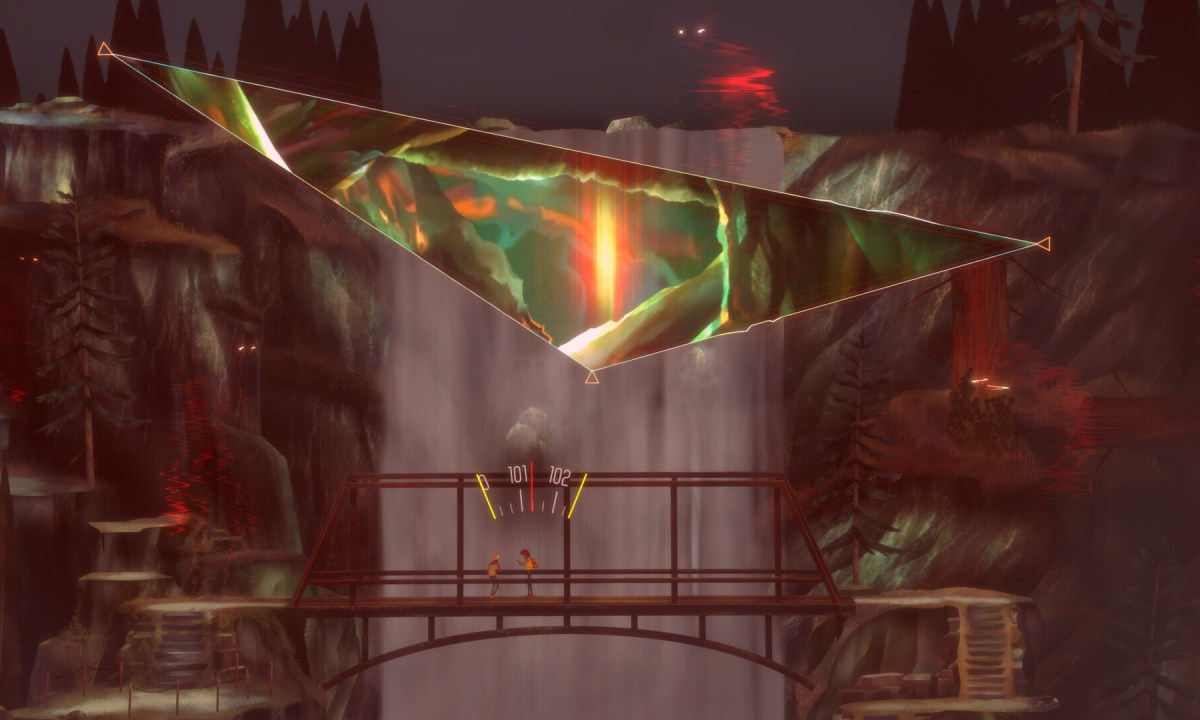 A triangular portal opens up in Oxenfree II: Lost Signals.