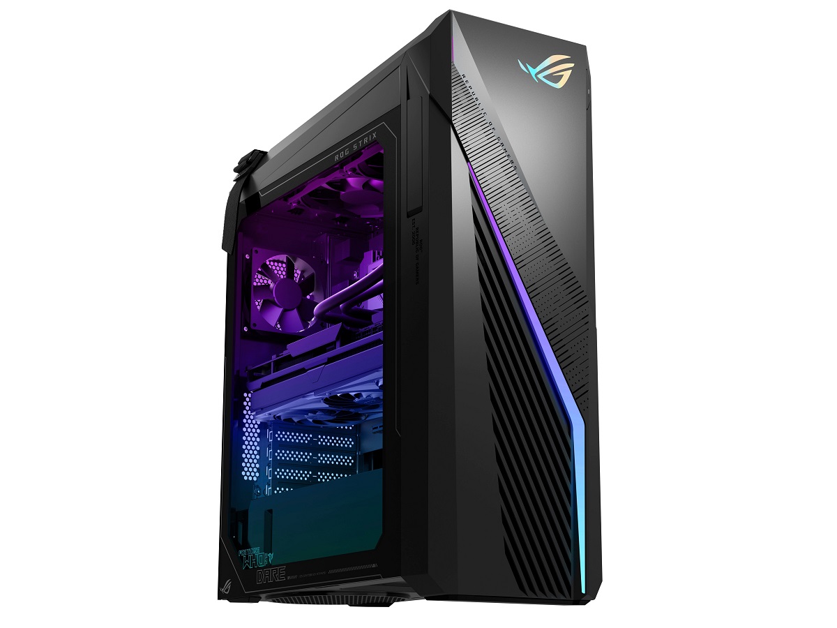 The Asus ROG Strix G16CH gaming desktop on a white background.