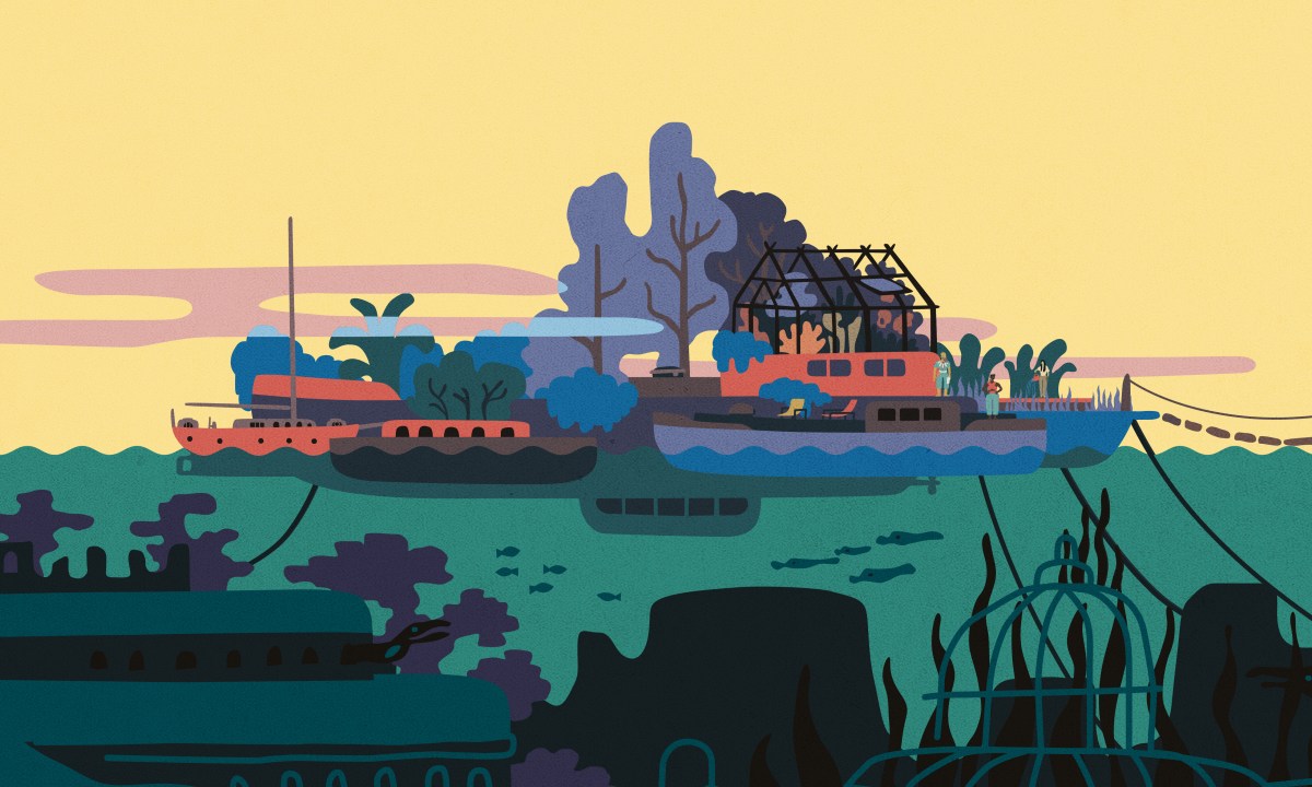 A floating garden island appears in Saltsea Chronicles.