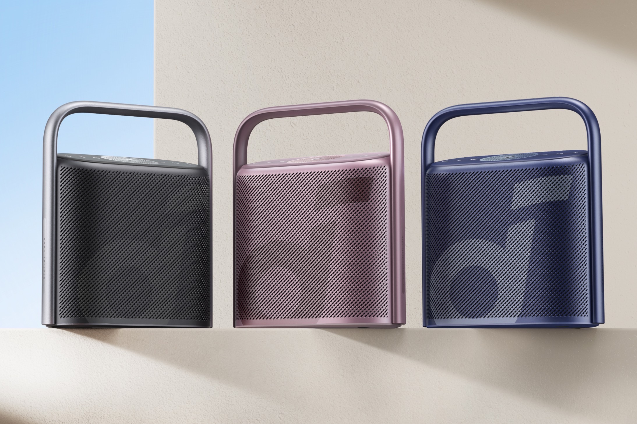 Anker Soundcore Motion X500 speaker in three colors.