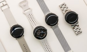 Google Pixel Watch 2 with several different band styles.