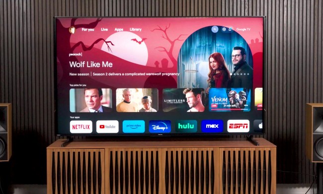 The Google TV home screen on a Hisense UX.