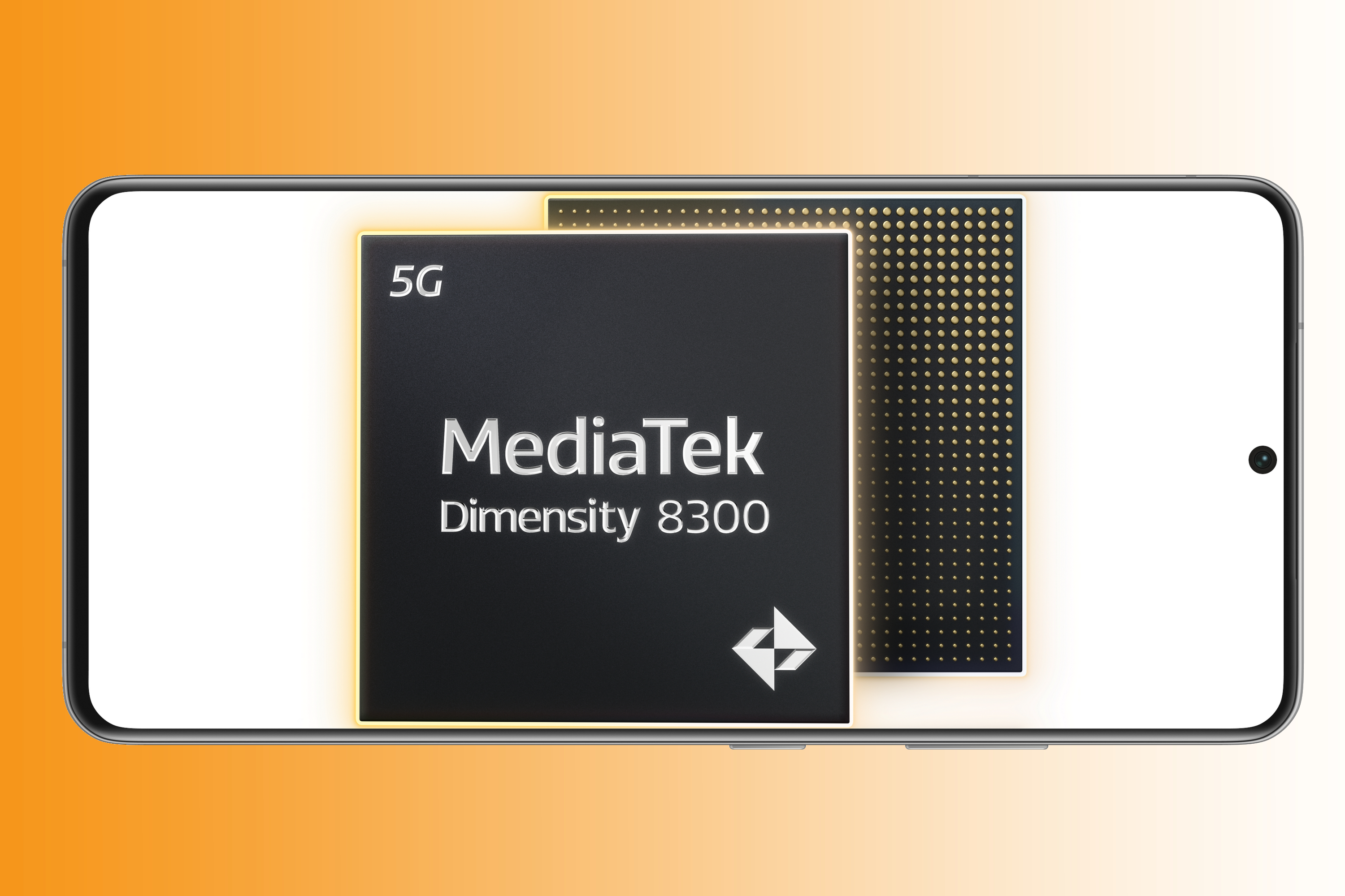 Render of MediaTek Dimensity 8300 SoC.