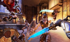 A character slashes enemies in Asgard's Wrath 2.