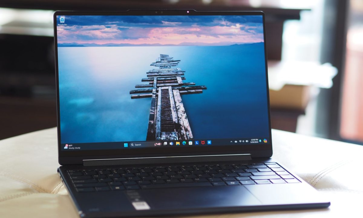 Lenovo Yoga 9i Gen 9 front angled view showing display and keyboard.