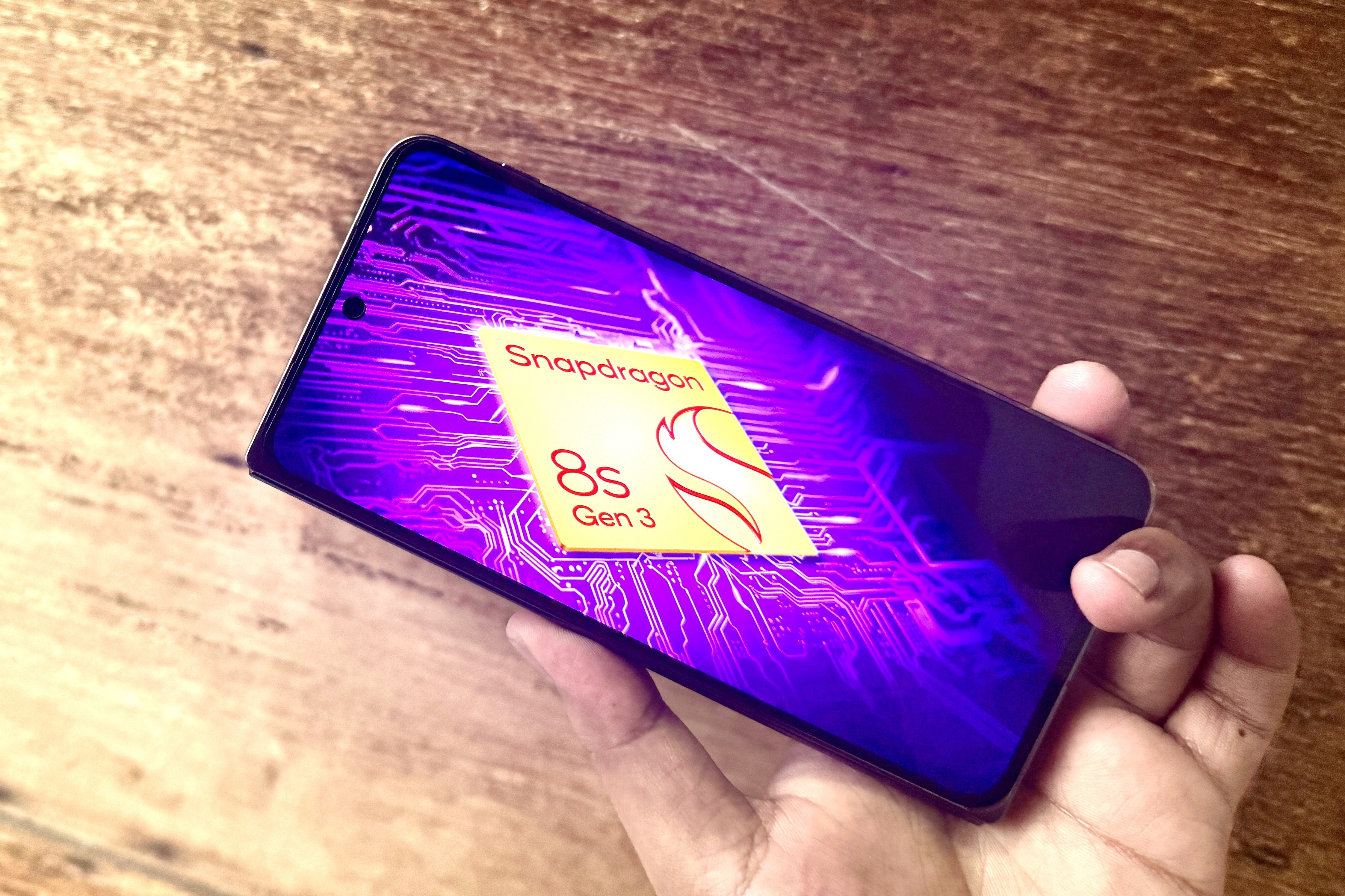 Qualcomm Snapdragon 8s Gen 3 render.