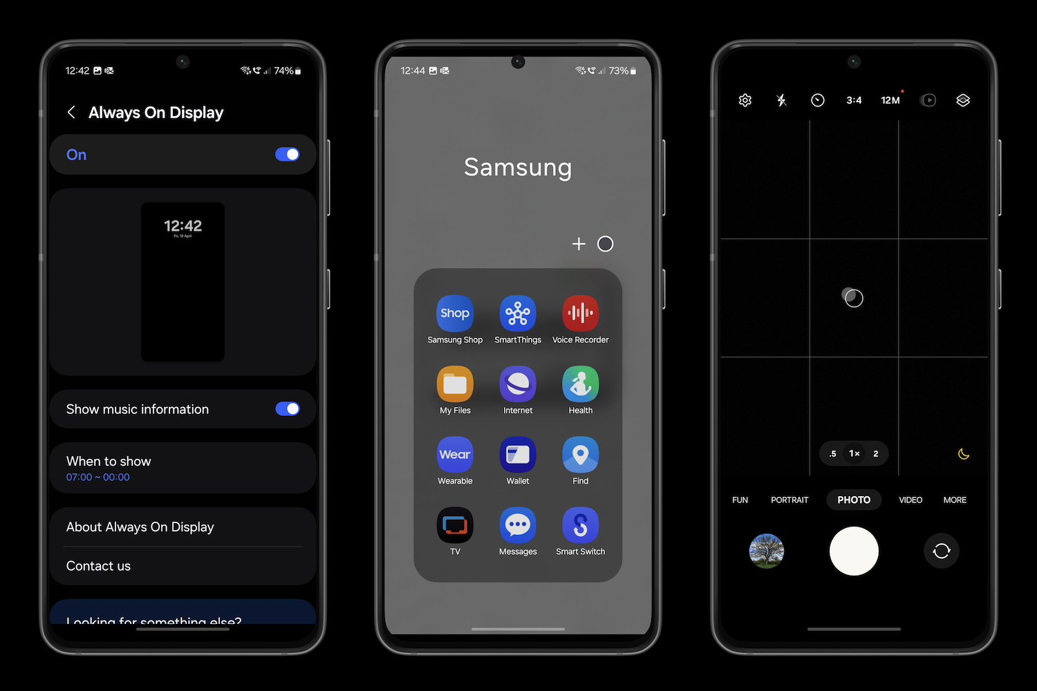 Screenshots taken from the Samsung Galaxy A55.