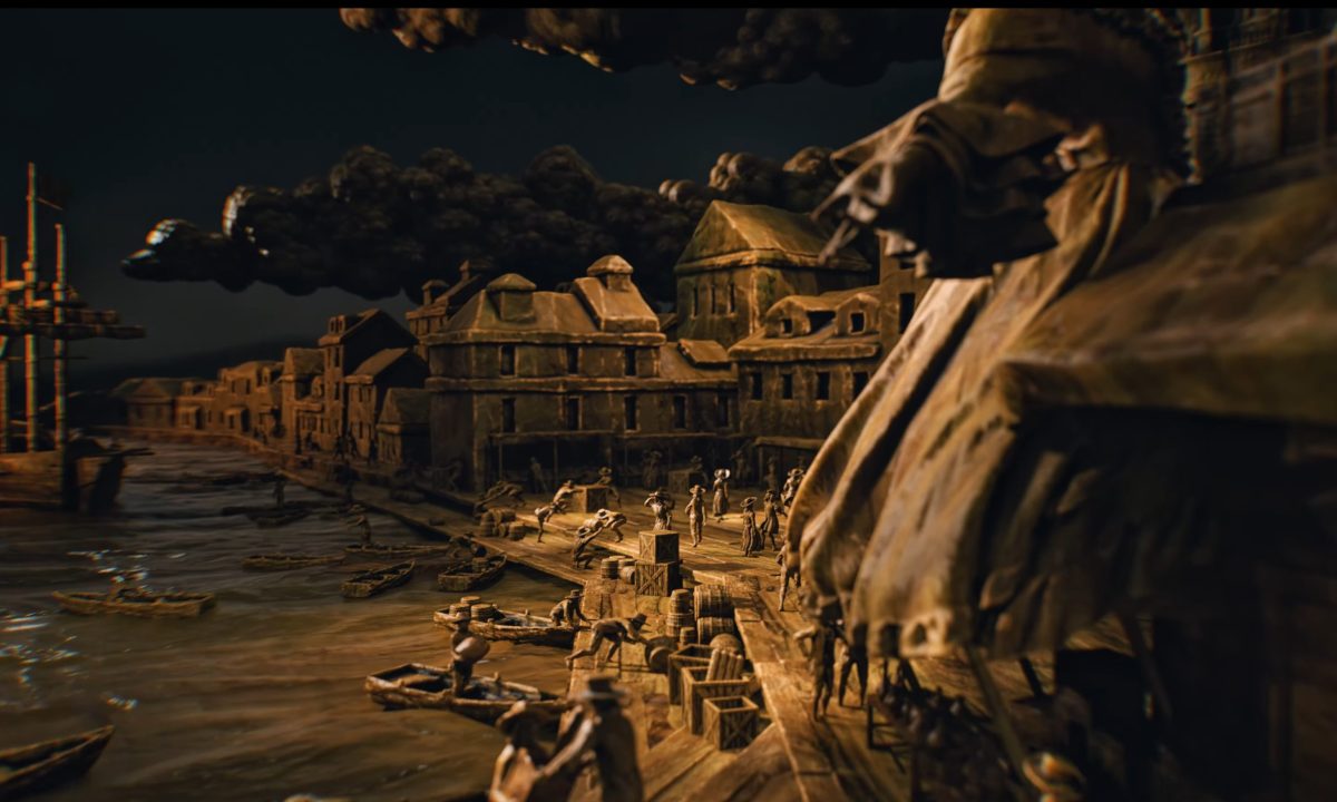 A model of an ancient city in Civilization 7.