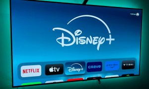 Disney Plus on a TV screen.