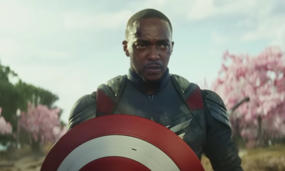 Sam Wilson holds the shield in "Captain America: Brave New World."