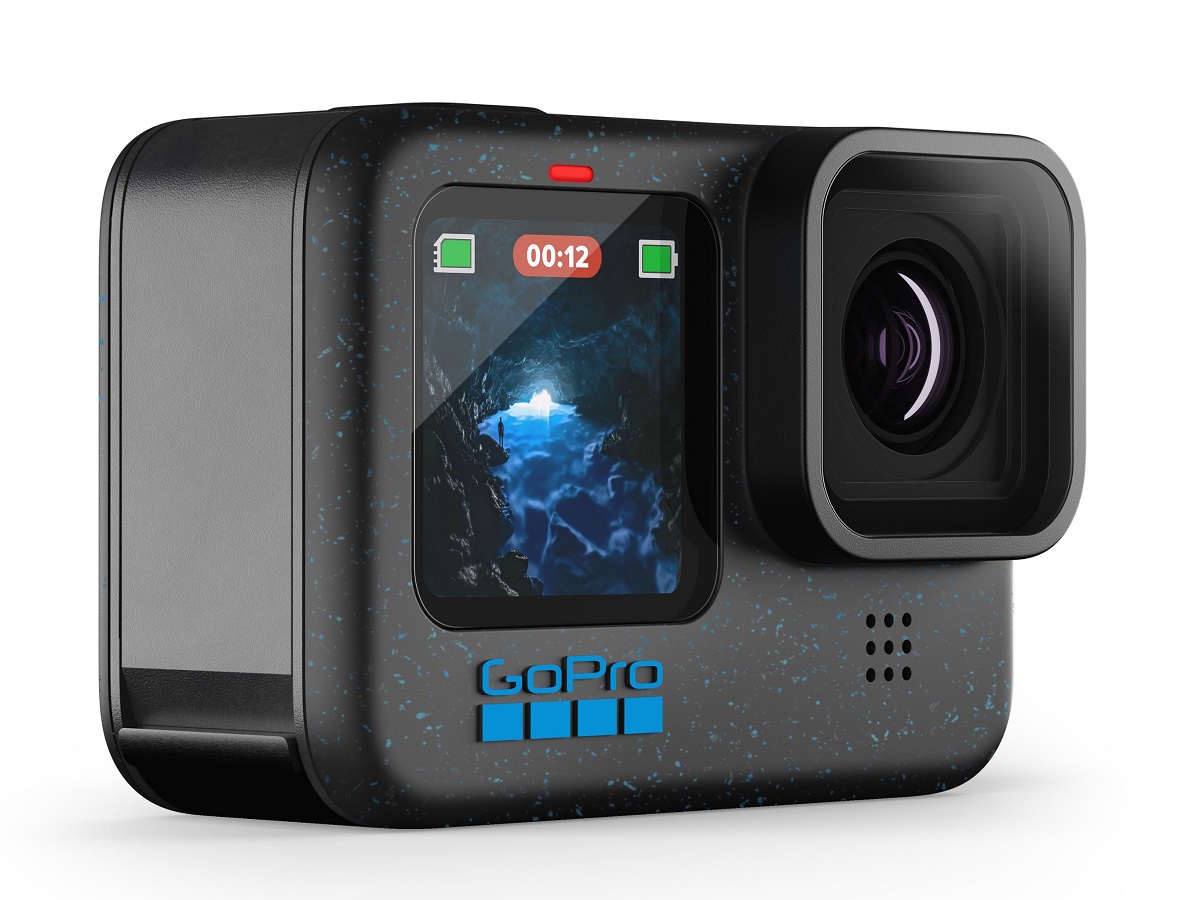 The GoPro Hero 12 Black action camera on a white background.