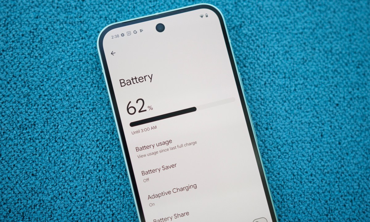 Battery health on Google Pixel 9.