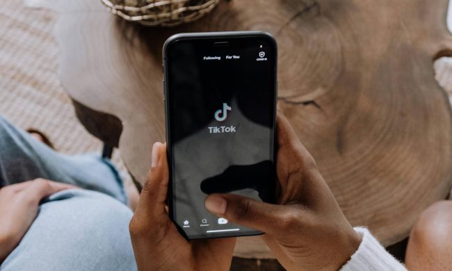 a person using Tiktok on their phone